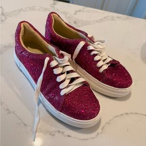 Betsey Johnson Glittery Fuchsia Sneakers